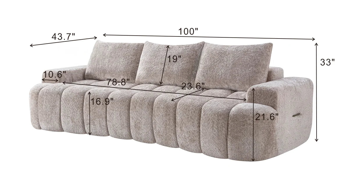 Maren Curved Boneless Couch