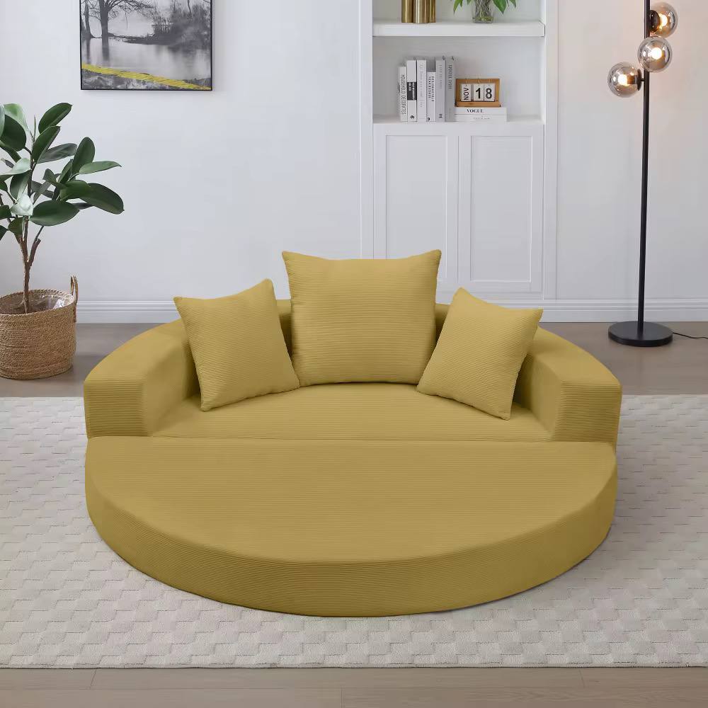Orlena  Round Boneless Convertible Sleeper Chair Bed