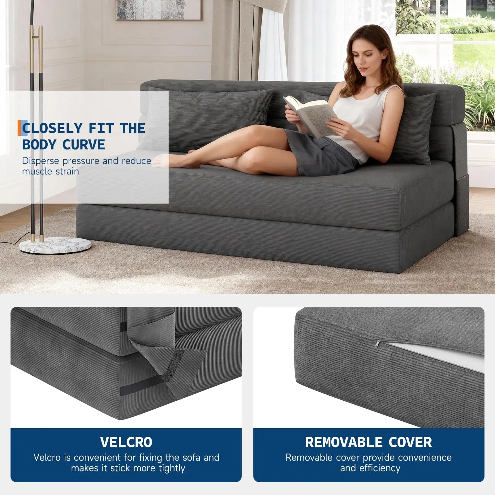 Rowan 4-in-1 Convertible Sofa Bed