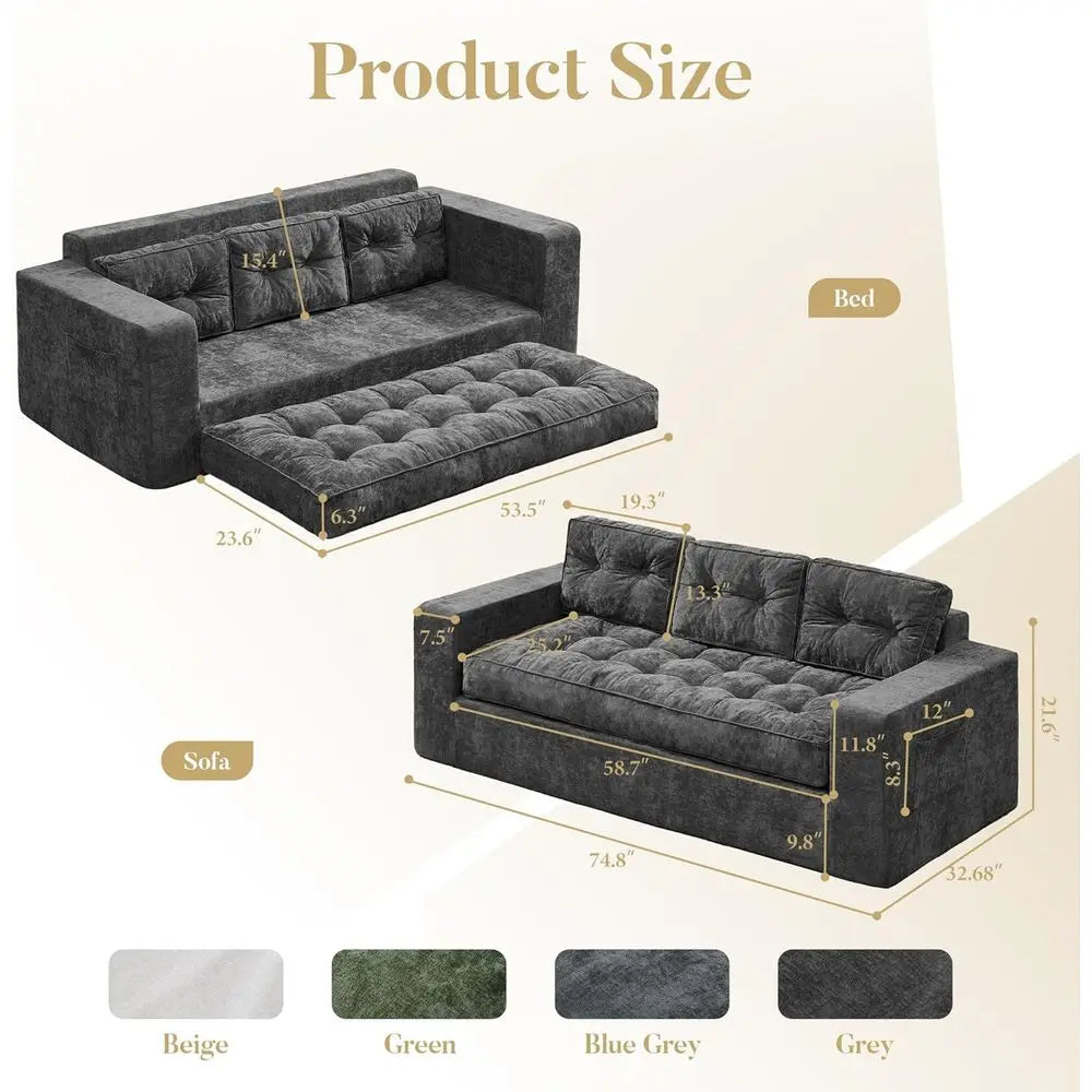 Harlow Tufted Boneless Sofa