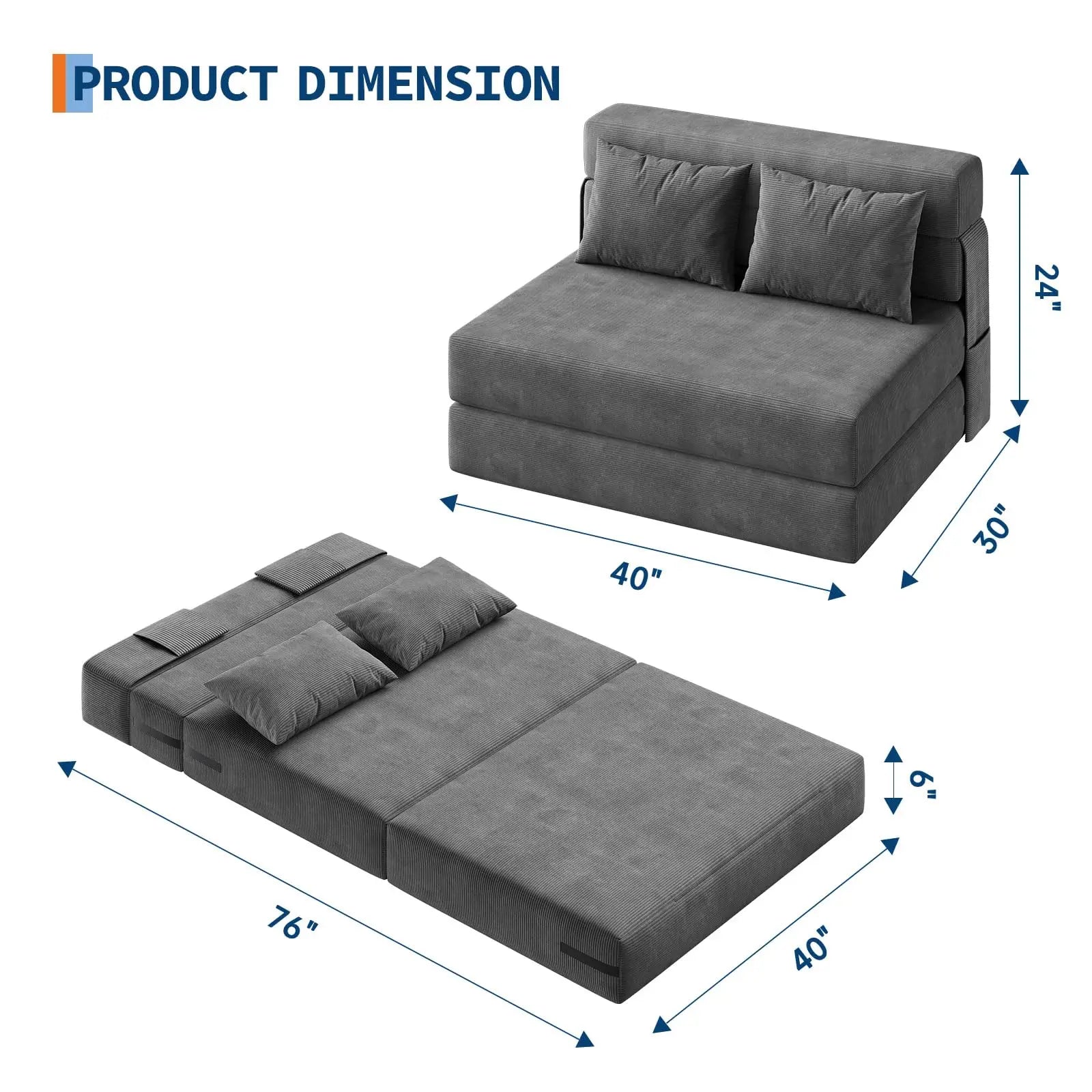 Rowan 4-in-1 Convertible Sofa Bed