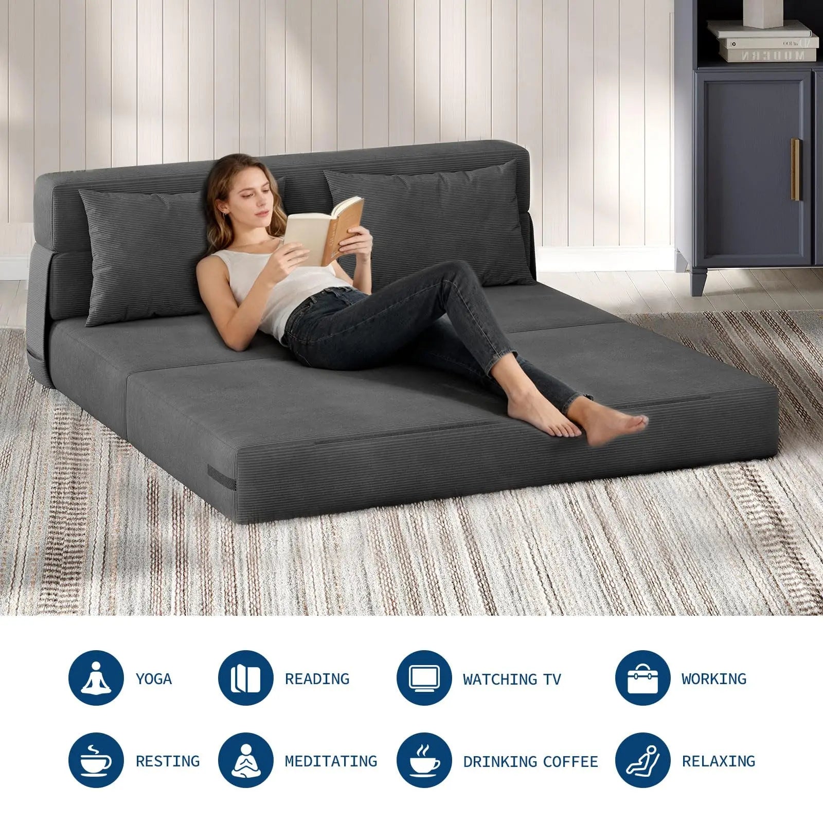 Rowan 4-in-1 Convertible Sofa Bed
