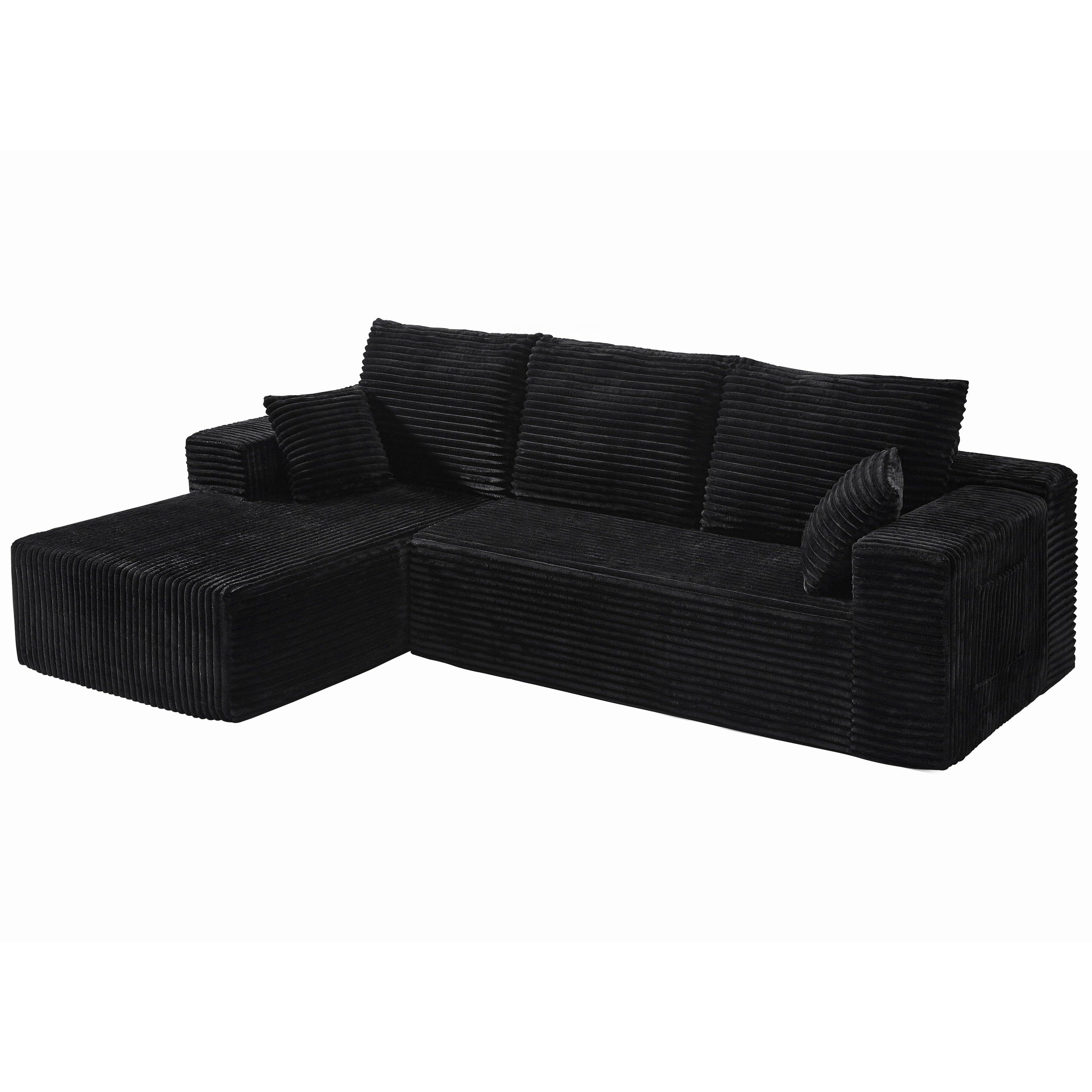 the luma l shaped boneless couch