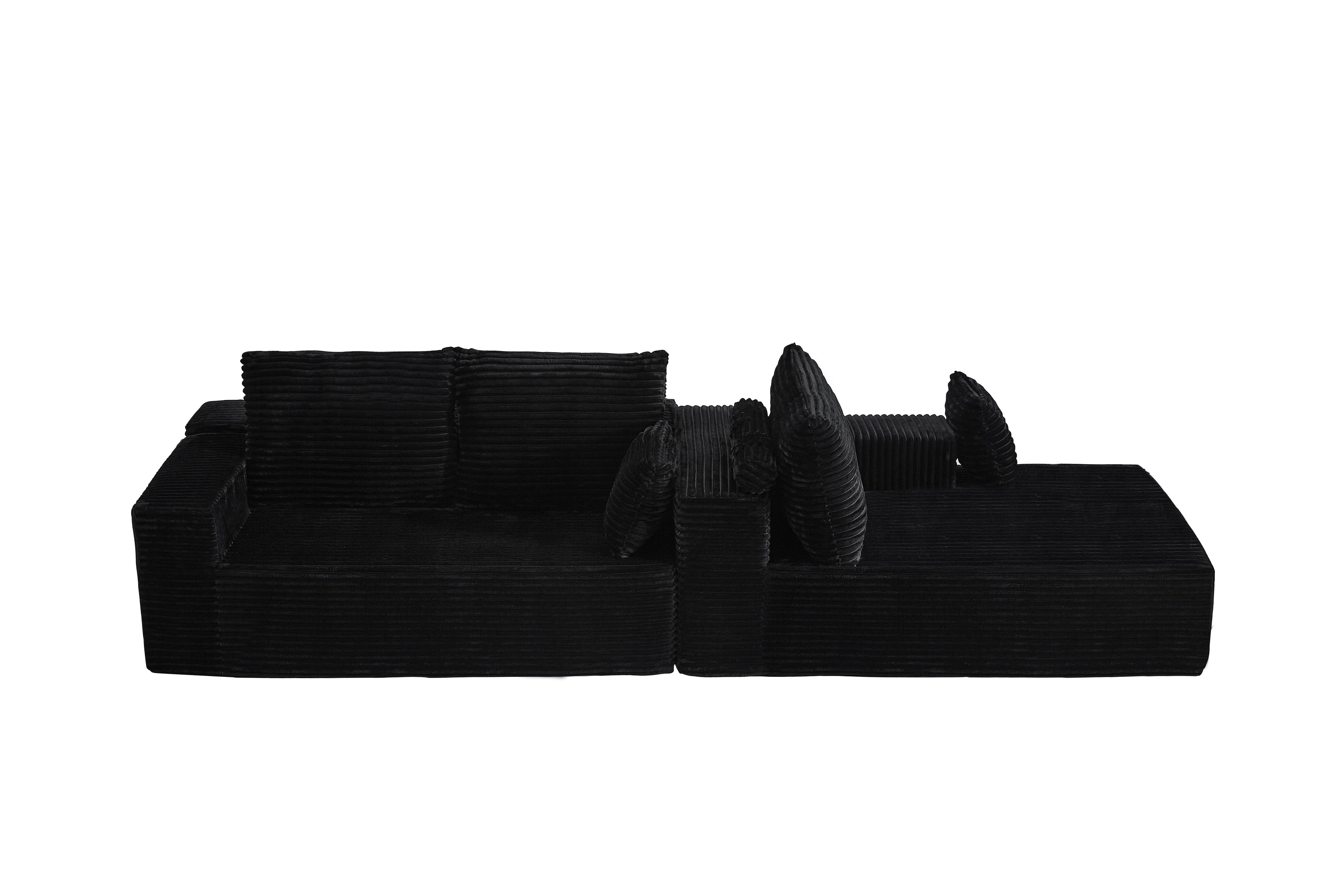 l shaped boneless sofa