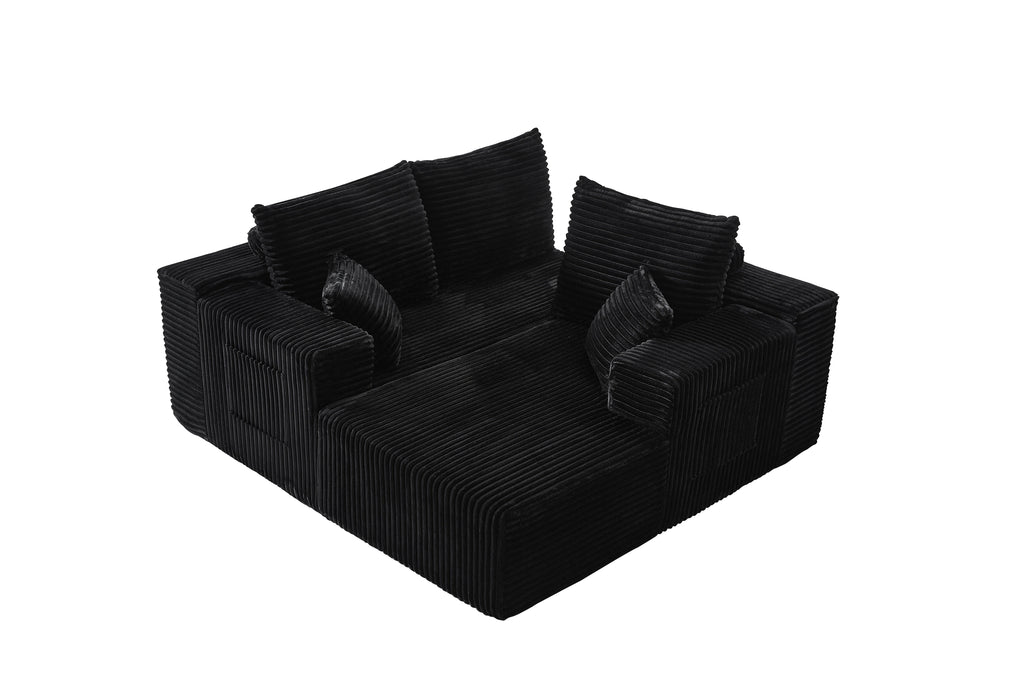 The luma L-shaped boneless couch