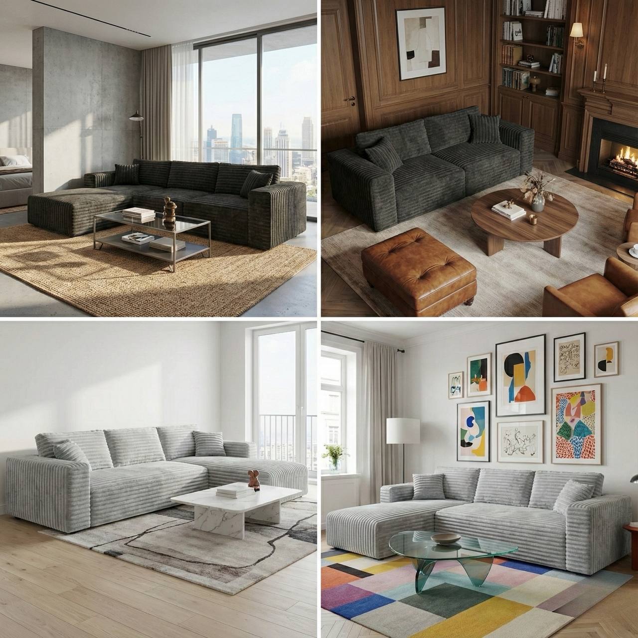 Cove Boneless L-Shaped Modular Sofa